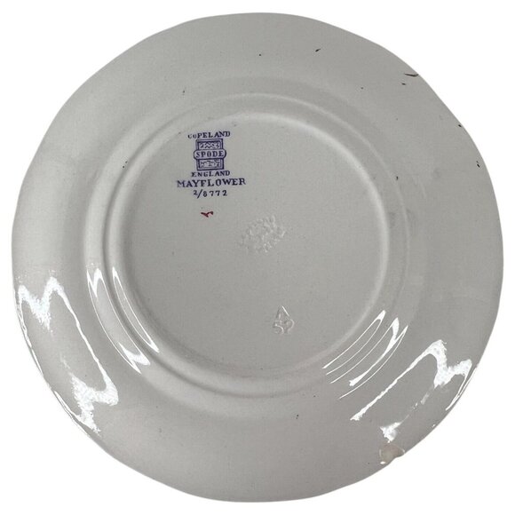 2 Spode Copeland Mayflower Bread & Butter Plates Floral Set 6.5” Made England - Picture 3 of 7